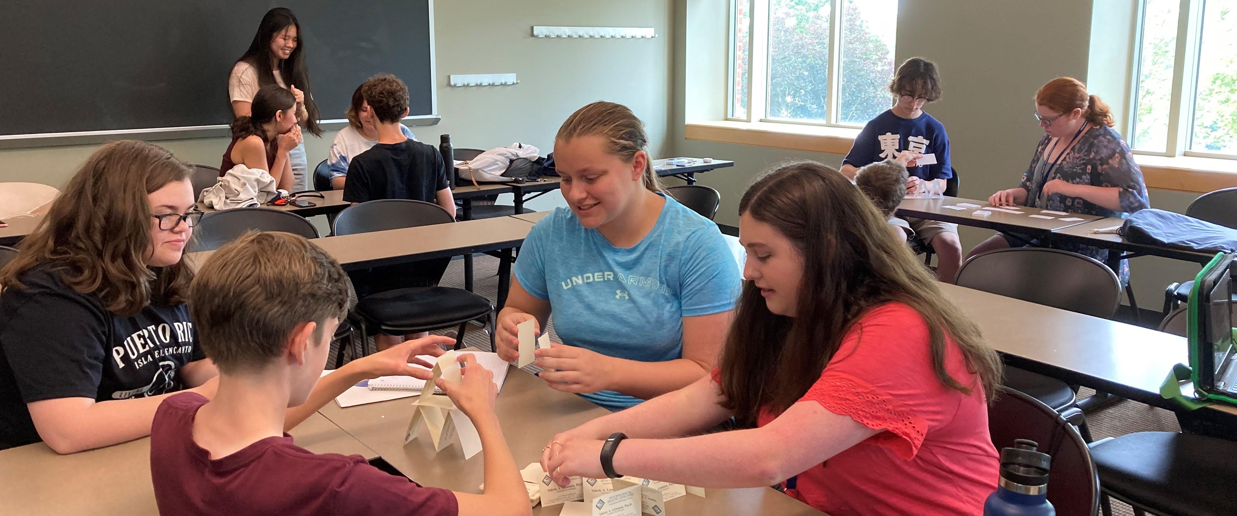 Psychology Campers team building and problem solving