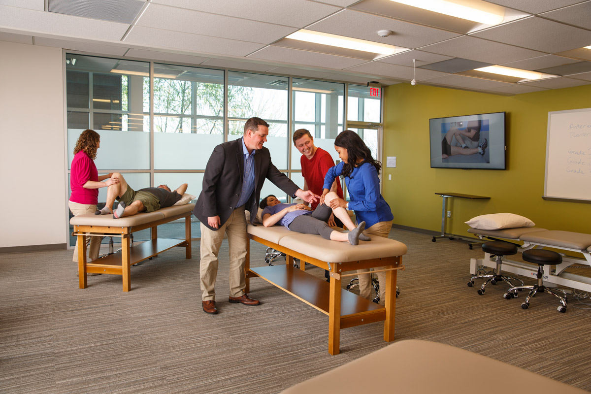 Students in a physical therapy class