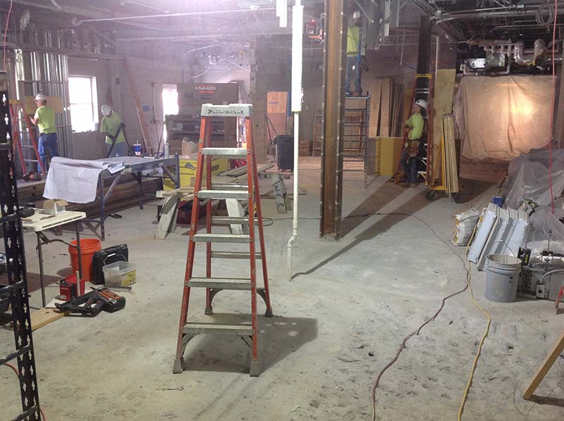 Construction process of Larsen Finance Lab.