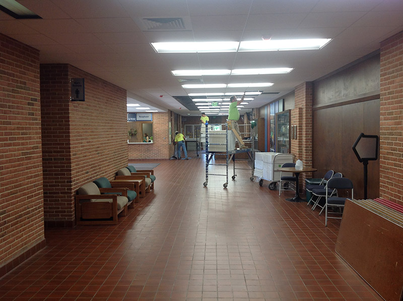 Renovation process of eisenhower commons.