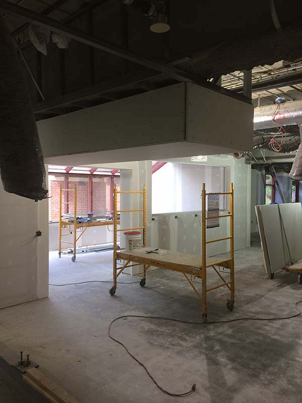 Construction process of Charles Frey Commuter Lounge