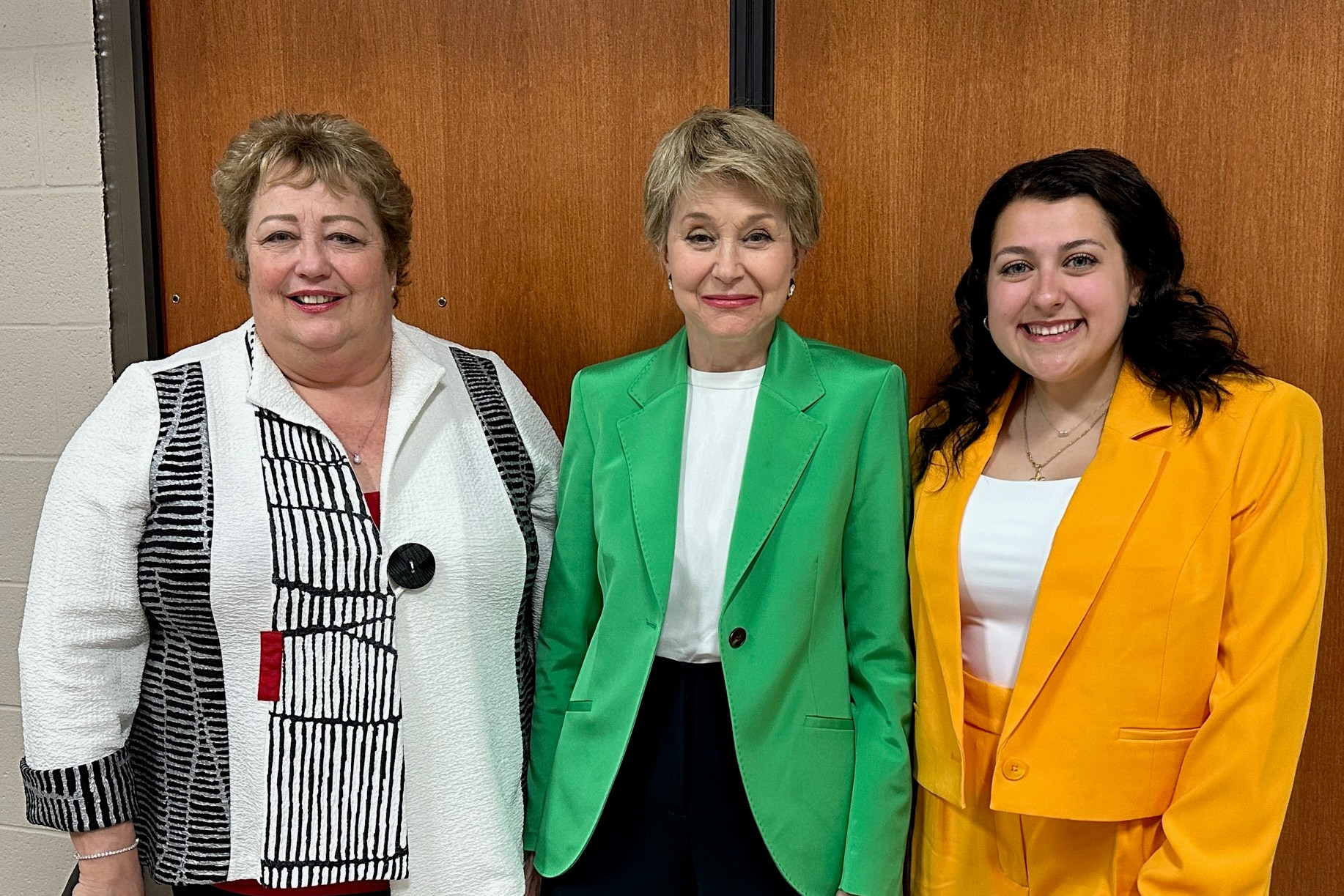 Kim Phipps, Jane Pauley, and Rosie Schiano