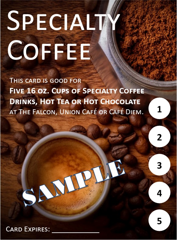 Image of a specialty coffee coupon.