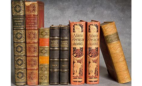 Books stacked next to each other.