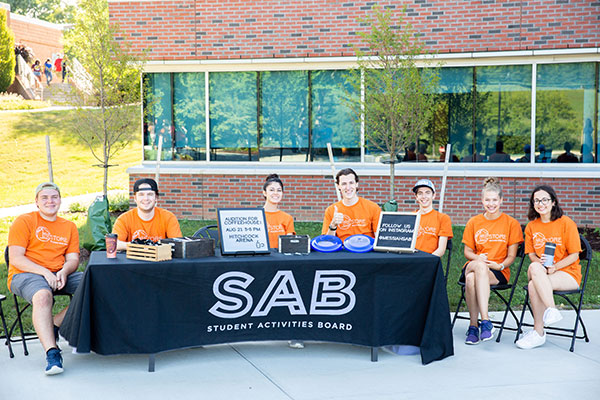 SAB Students at the SAB table