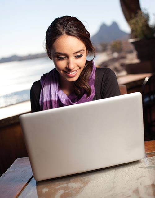 Student at laptop