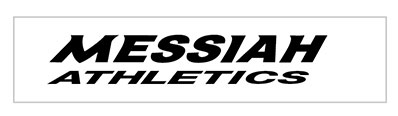 messiah athletics wordmark black letters