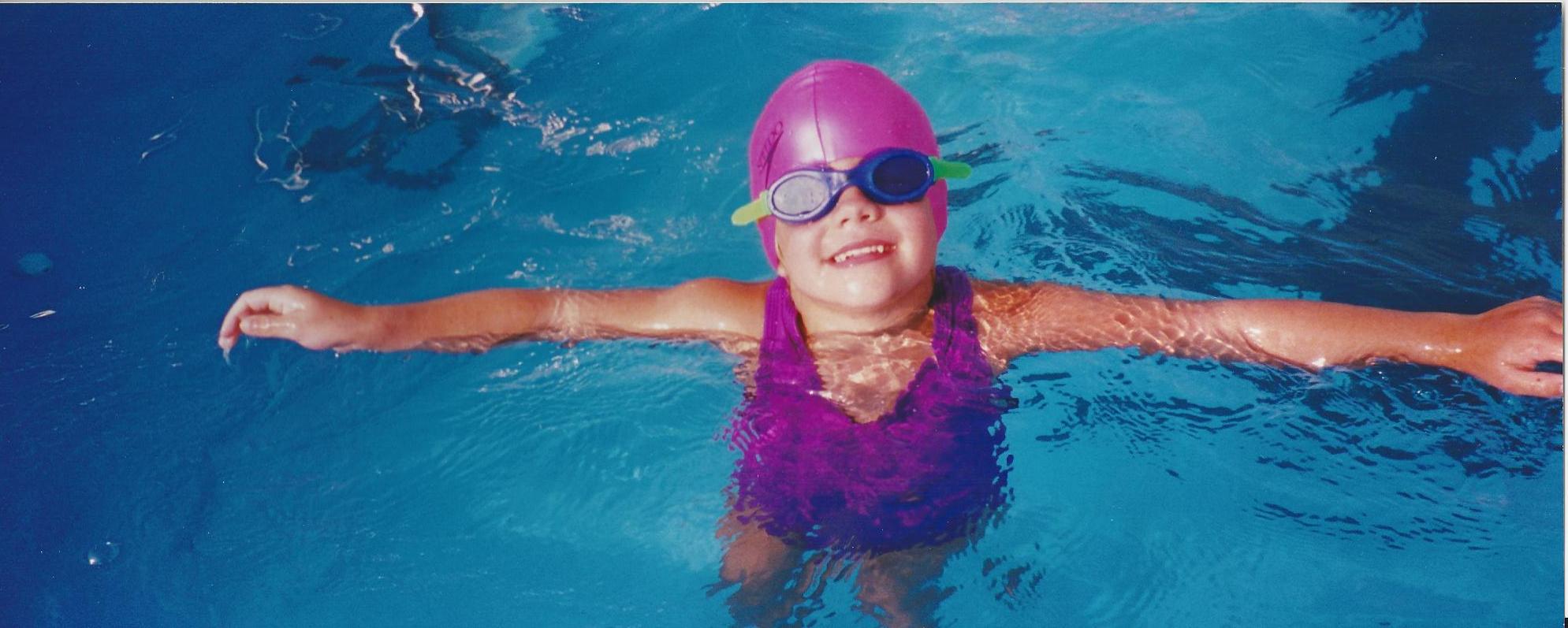 Wingert as a child swimmer.