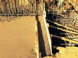 Footing poured to bulkhead