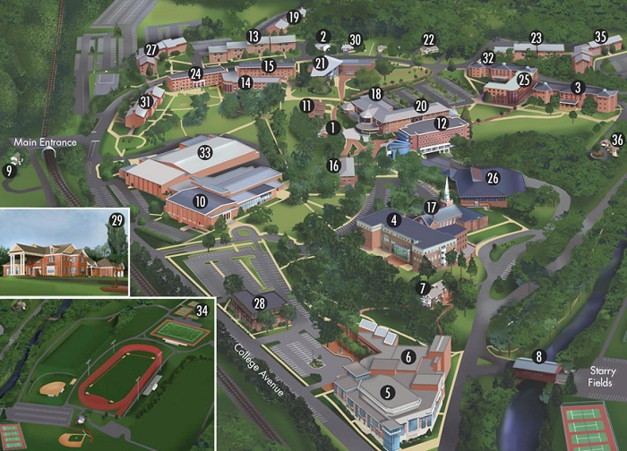 Campus Map Messiah A Private Christian College In Pa 