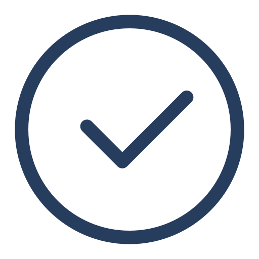 line art of checkmark in circle