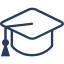line art graduation cap