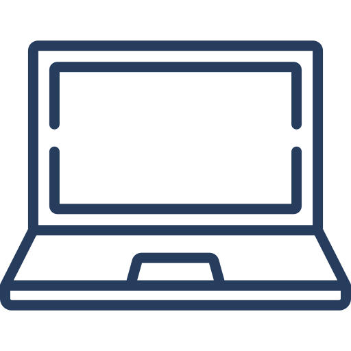 line art of laptop