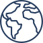 LIne art of globe