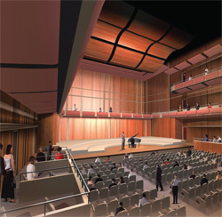 Rendering of new worship and performing arts center