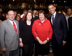 Phipps family with Obama