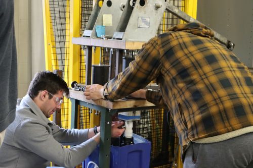Students working on the better pumps project