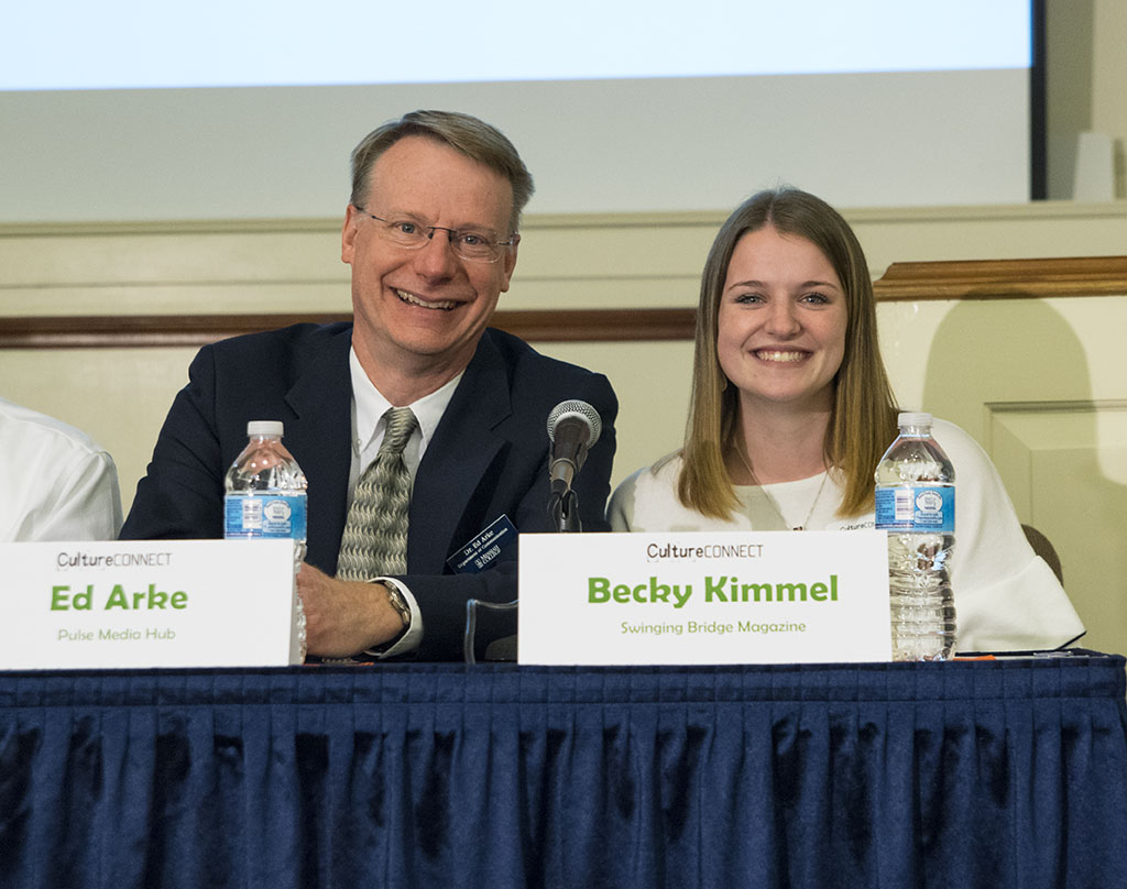 Panelists Professor Ed Arke and Becky Kimmel