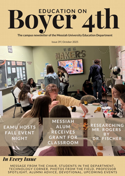 October 2025 Newsletter: EAMU club members paint pumpkins with prospective students at their event night.