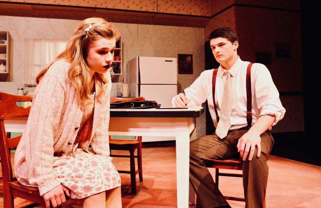 Students performing in Crimes of the Heart. 