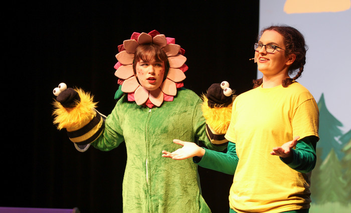 Performers on stage during the production of the Fall Senior Series '23.