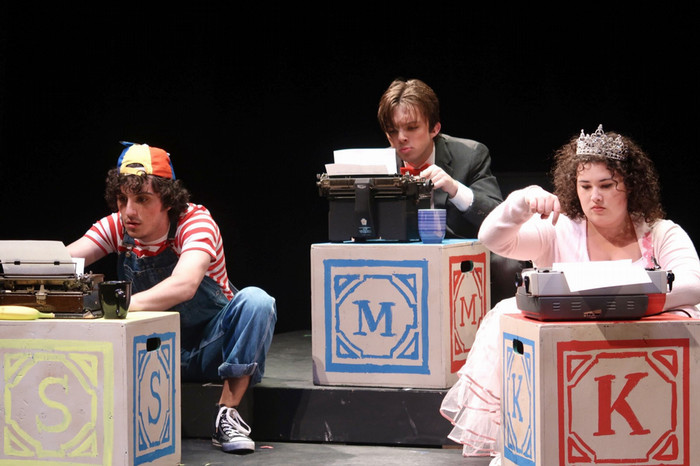 Performers on stage during the production of Shoeless Joe Spring '26.