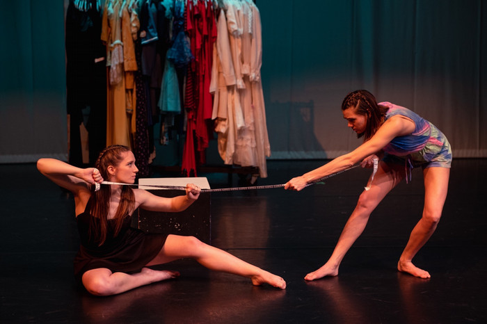 Performers on stage during the production of Fall Senior Series '21.