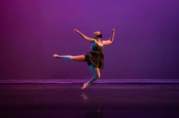 A performer on stage during the production of Culmination '21.