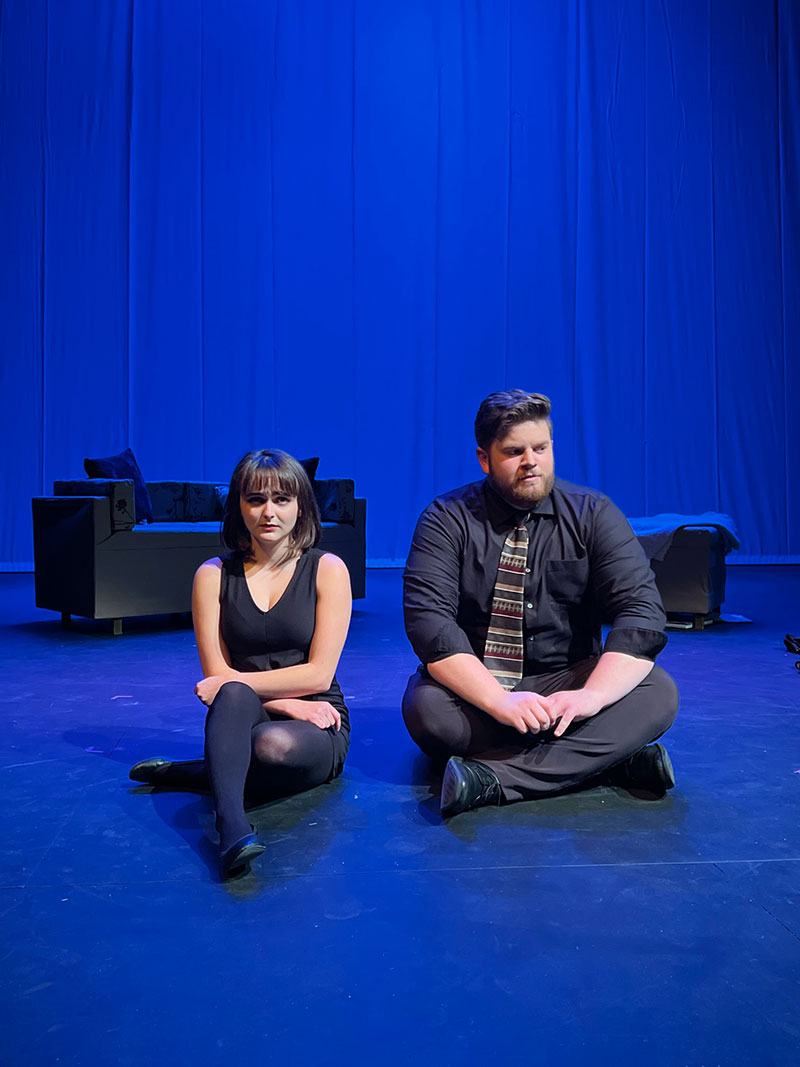 A student performing in the Senior Series. 
