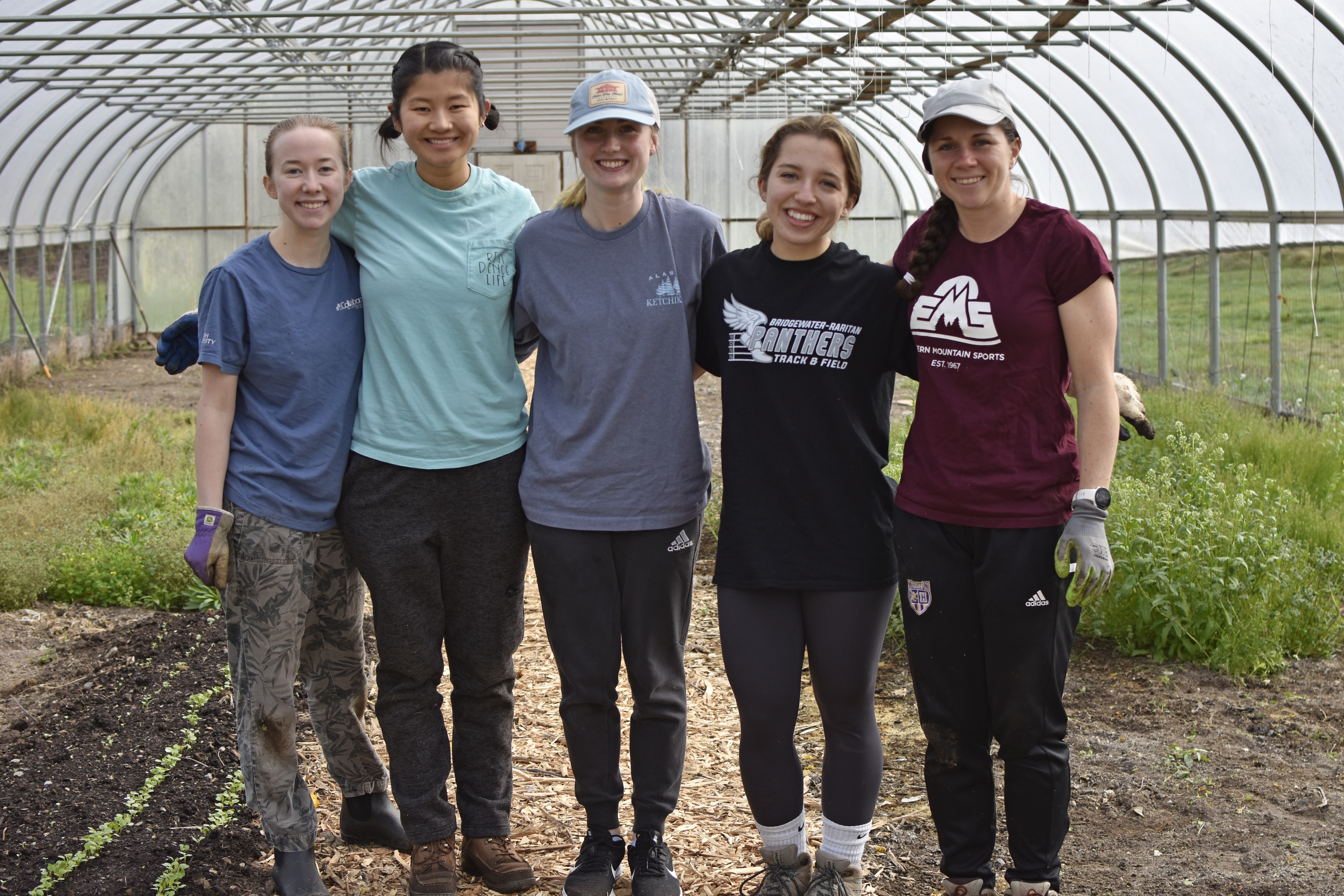 Working in campus garden