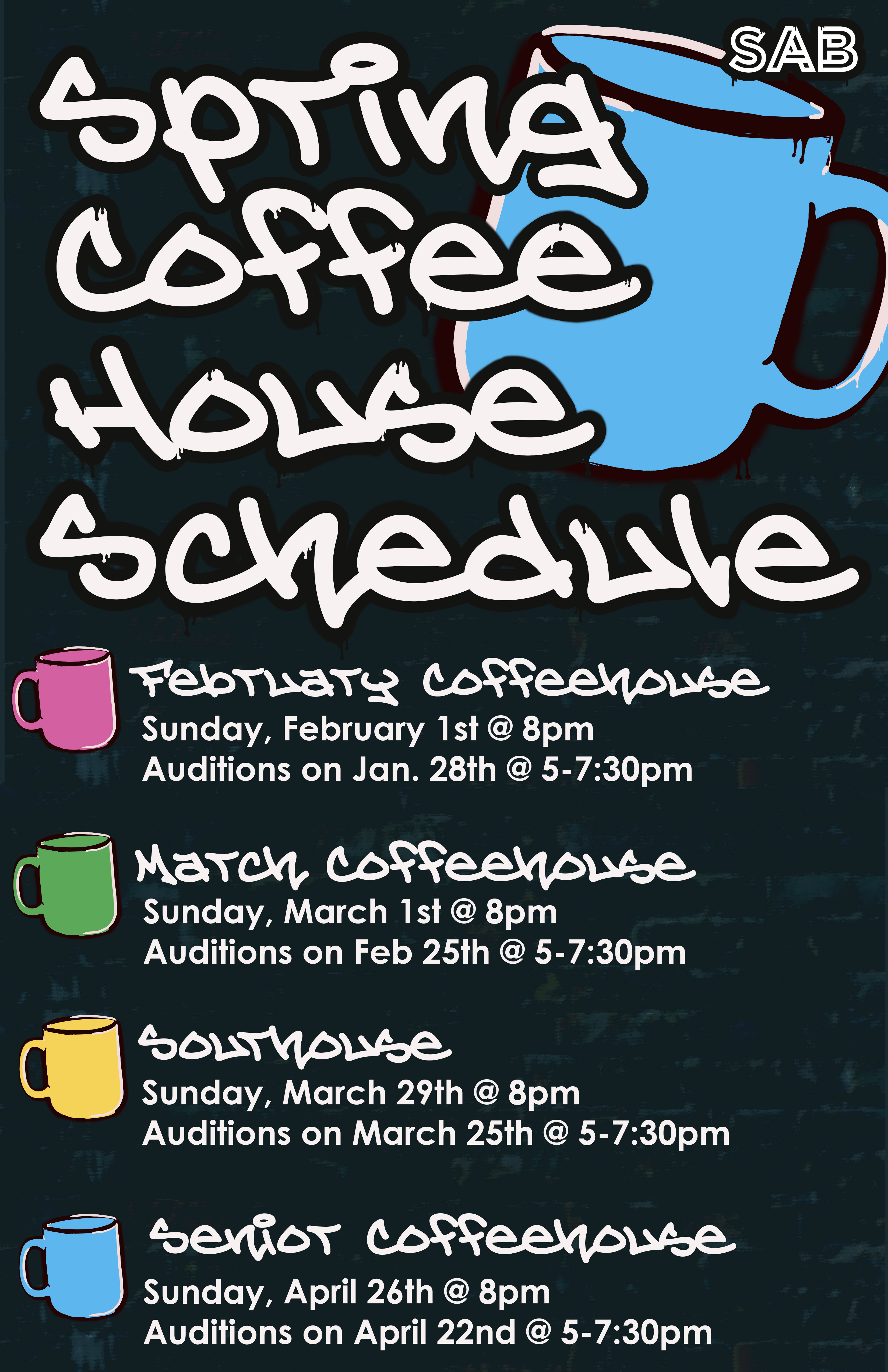 Spring Coffeehouse Events