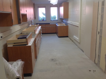 Casework installed