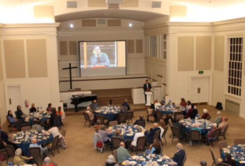 Friends Annual Dinner keynote speaker and guests