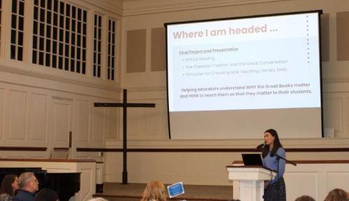 Olivia Reardon, grant awardee, with her one advisor, Dr. Kerry Hasler-Brooks