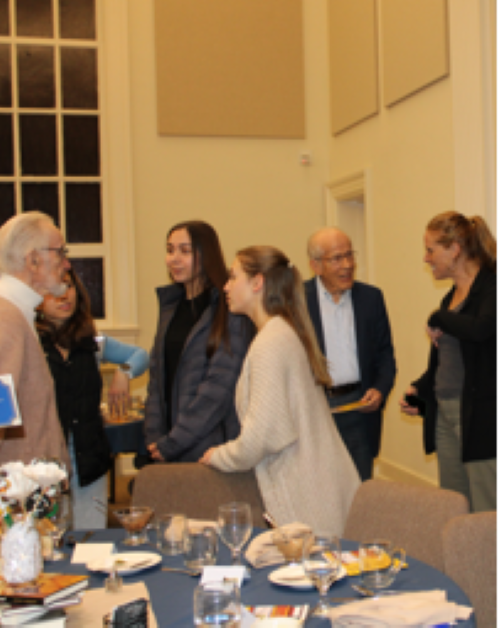 Dr. E. Morris Sider, along with students