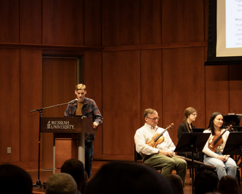 Student reading scripture