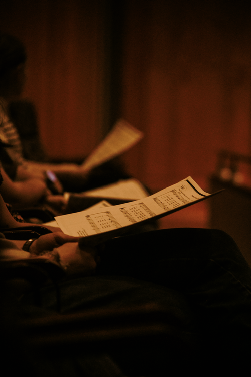 Professor LaGrand and students playing instruments