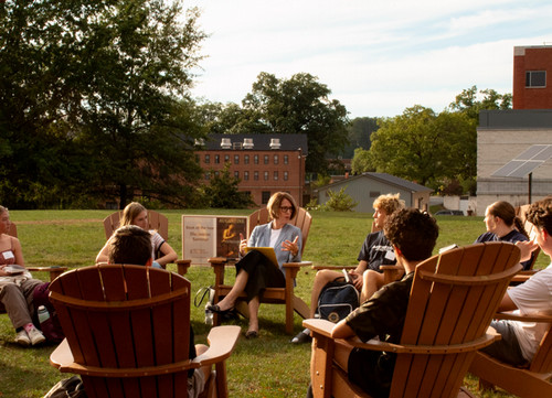 Students at Book Discussion Confessions