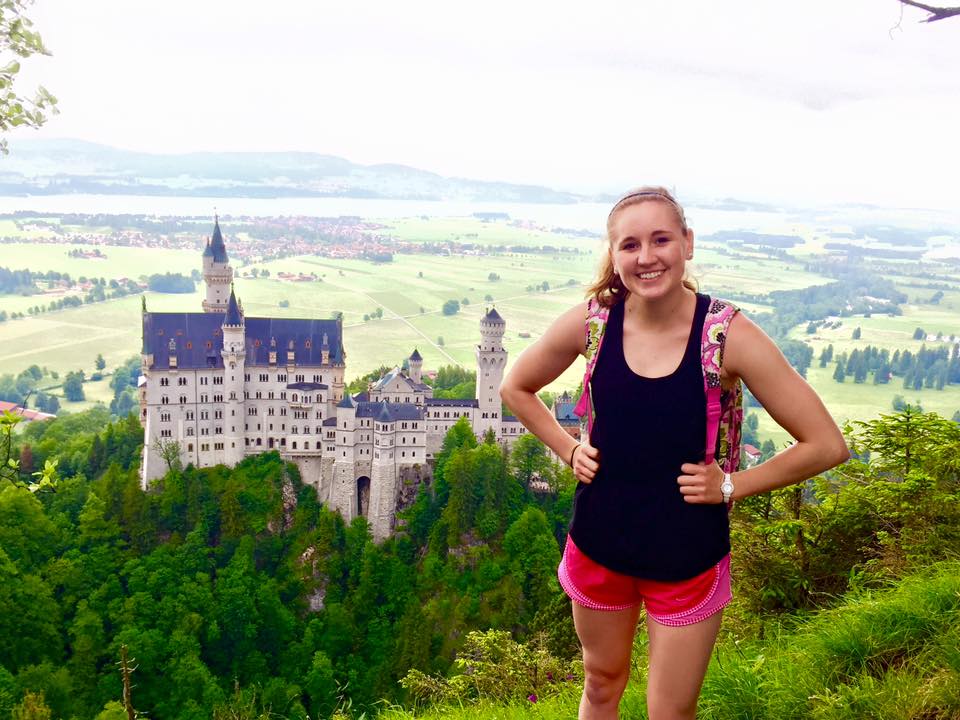 Student hiking in Germany