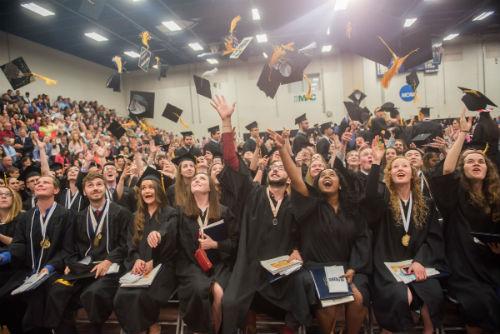 Students at Commencement