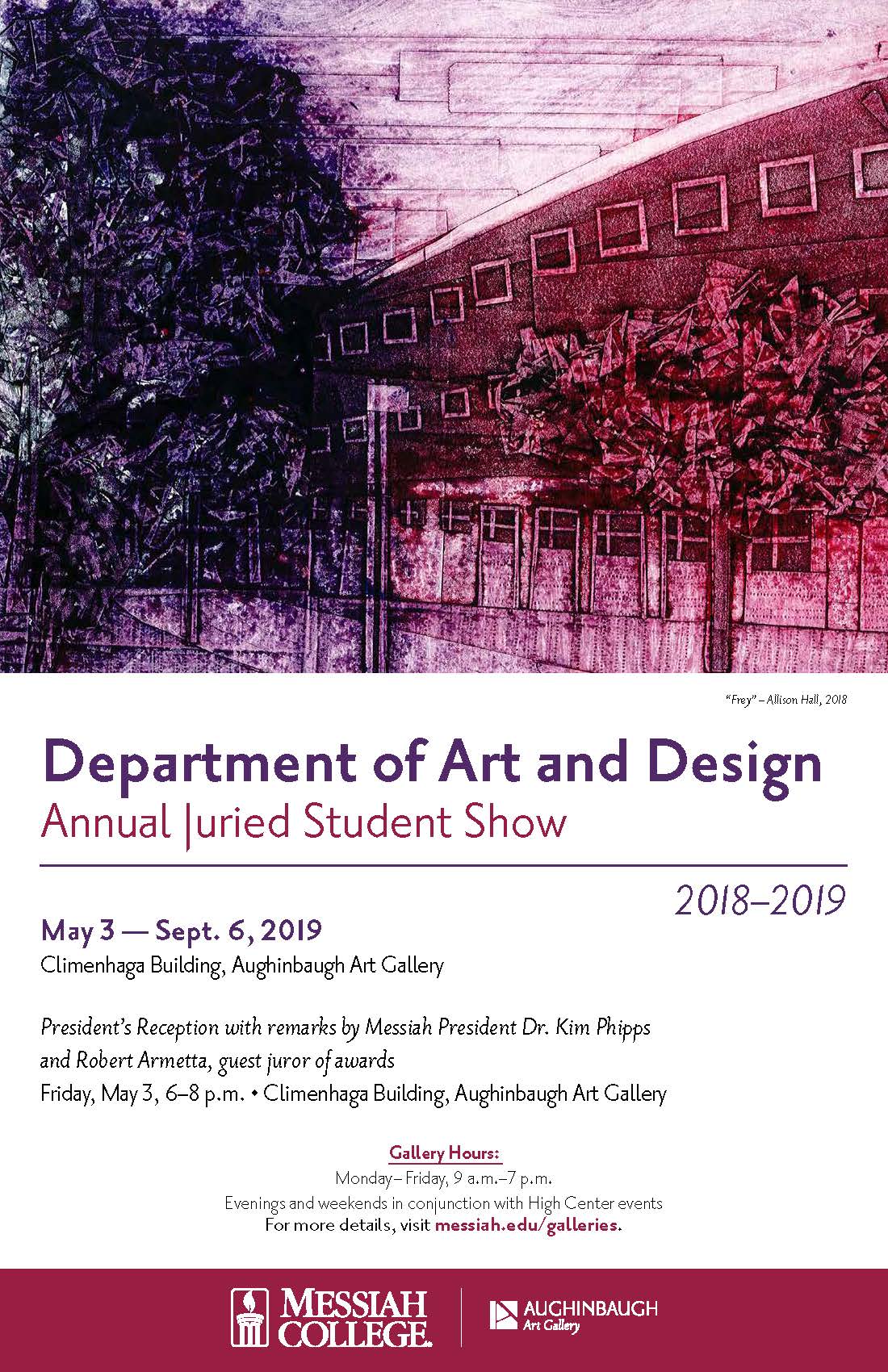 19 1262 Annual juried student show poster 11x17 2018-2019
