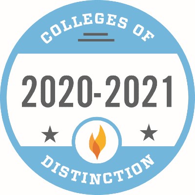 Colleges of distinction 2020-21 badge.