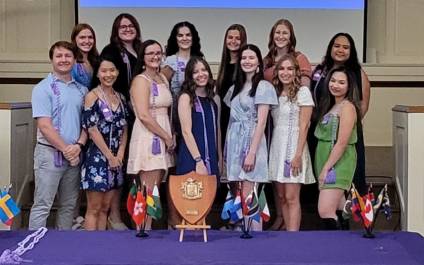 Group picture of nursing students inducted into Sigma