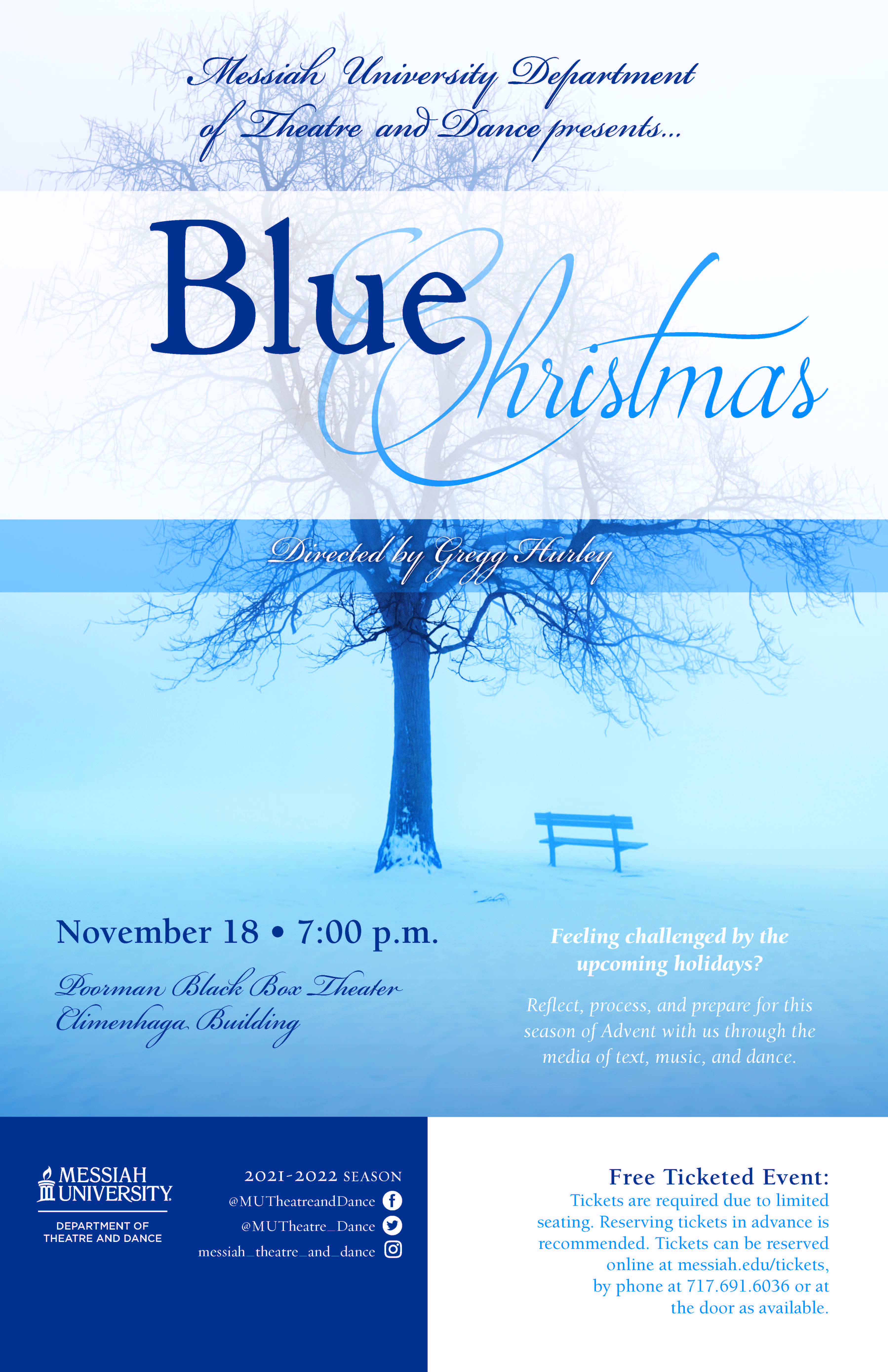 6025 Blue christmas 2021 poster