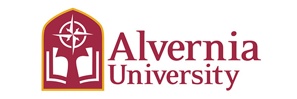 Alvernia logo in red