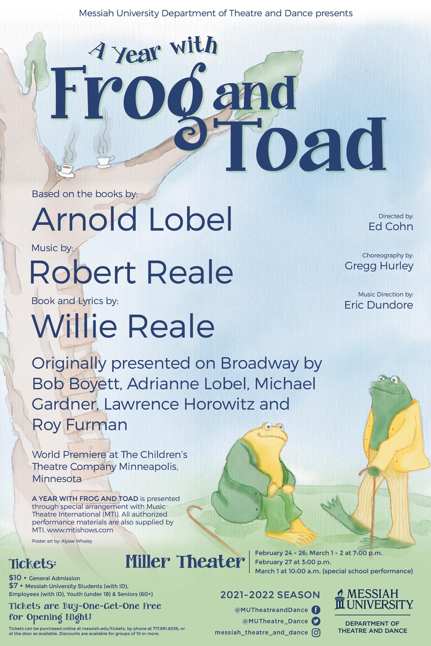 A year with frog and toad poster