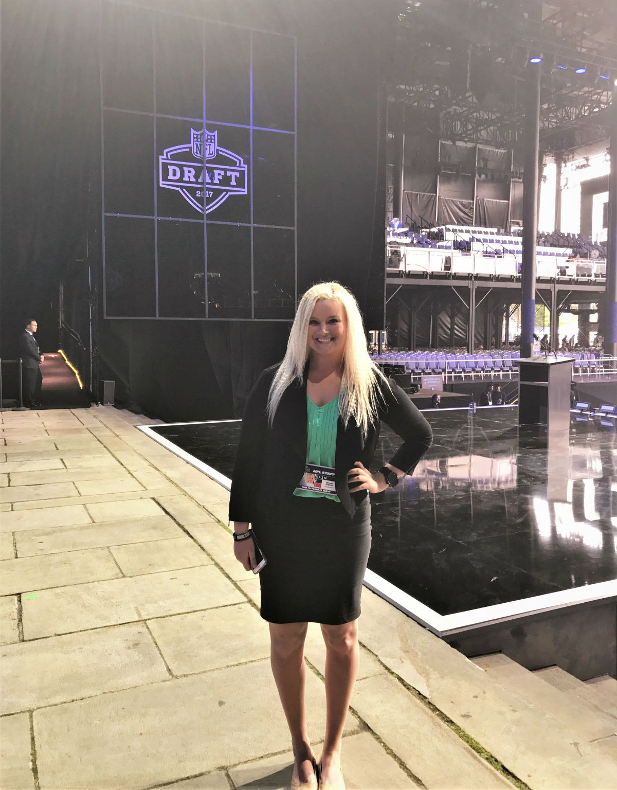 Alumna at NFL draft day