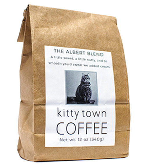 Kitty Town Coffee packaging