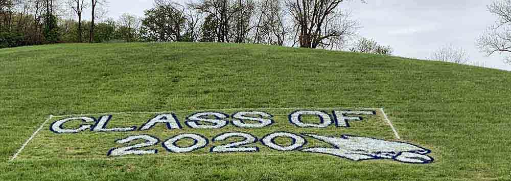 Class of 2020 hill sign