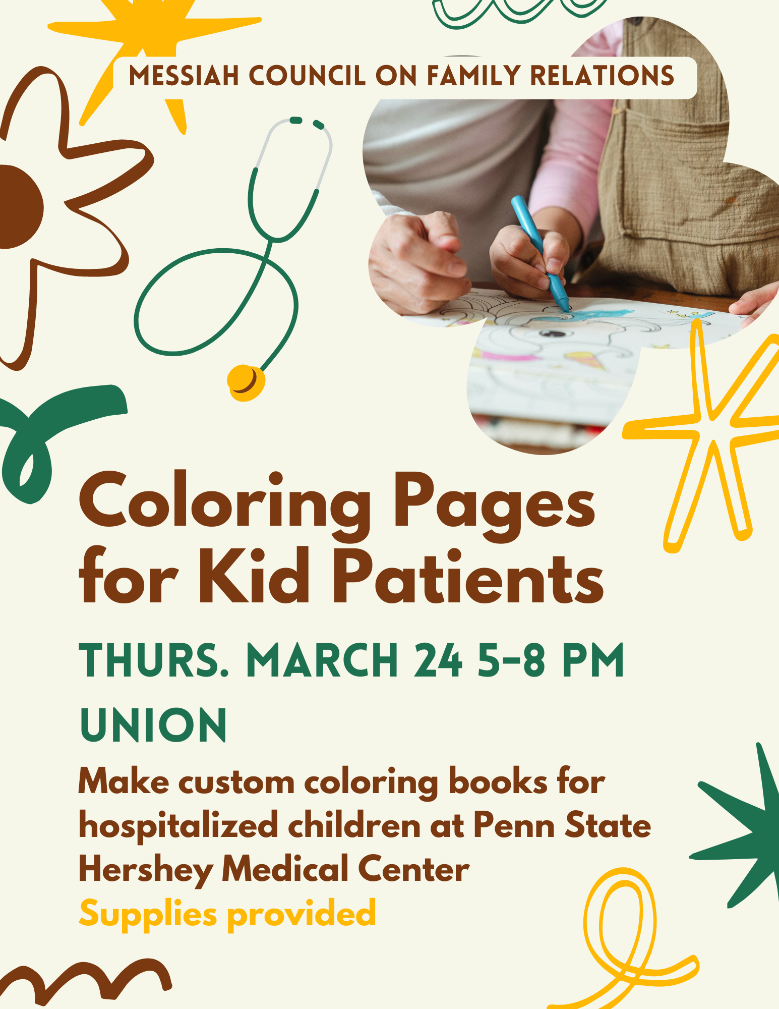 Coloring pages for kid patients flyer 22 pic